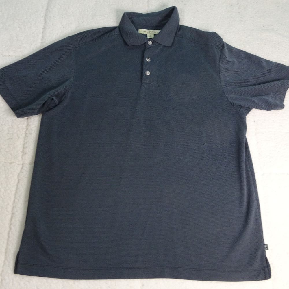 Tommy Bahama Black Polo Shirt Large